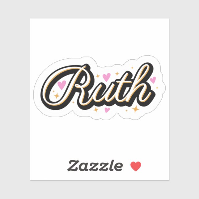 Sticker Ruth nom joli design (Feuille)