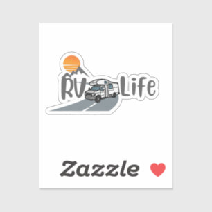 Sticker RV Life on the Road Classe C Motorhome