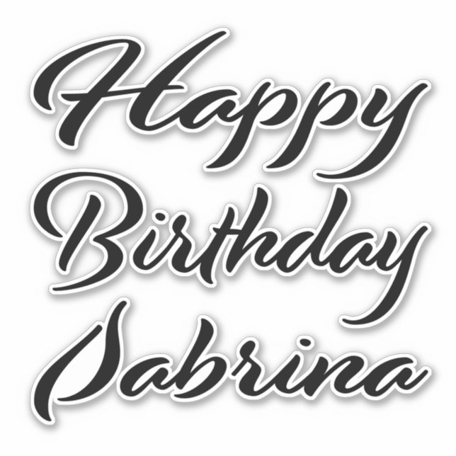 Sticker Sabrina Nom Prénom Anniversaire de l'autocollant n (Devant)