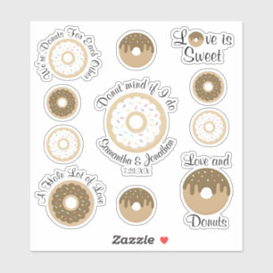 Sticker Sac de bienvenue Mariage de beignes sucrées