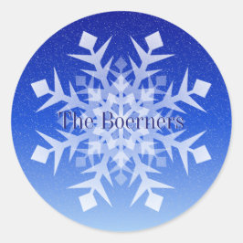 Sticker sac Enveloppe Noël Snowflake Nom