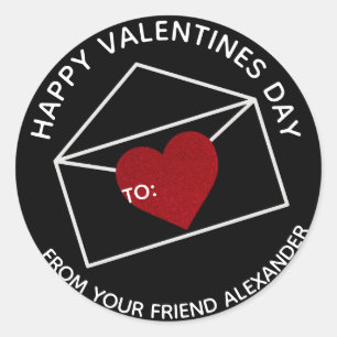 Sticker Sac Favour pour les petits Valentine
