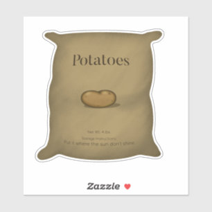 Sticker Sacoche de pomme de terre avec instructions de sto