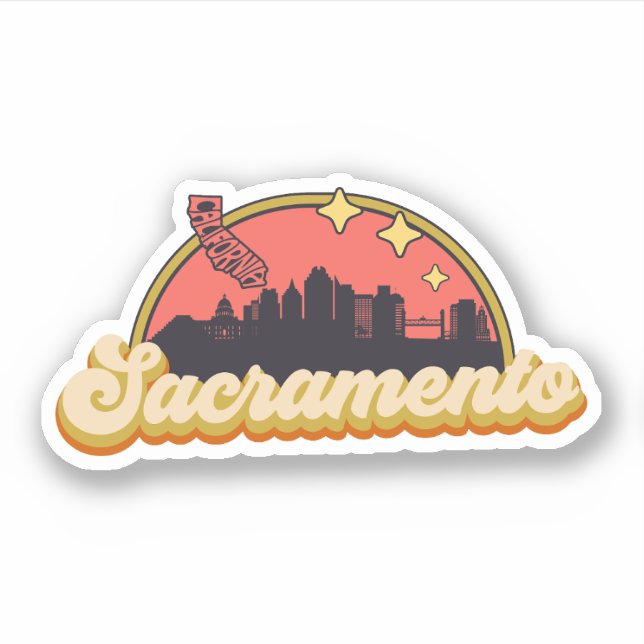 Sticker Sacramento, Californie (Devant)