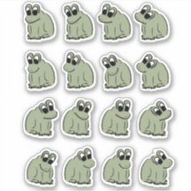 Sage Bubble Frogs - les enfants verts mignons.