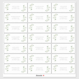 Sticker Sage Green Arch Botanique Mariage Adresse d'invité