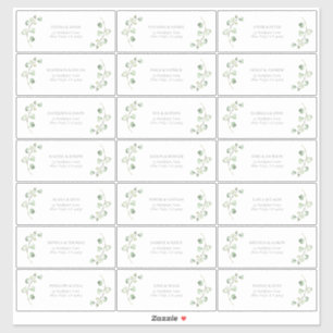 Sticker Sage Green Arch Botanique Mariage Adresse d'invité