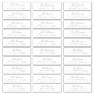 Sticker Sage Green Classic Calligraphie Adresse Invité