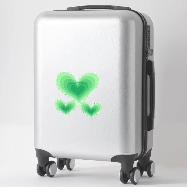 Sticker Sage Green Heart Thunder_Cove (Sur valise)