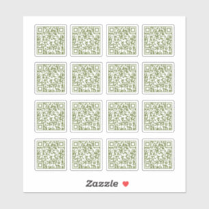 Sticker Sage Green QR Code Laser Coupe Vinyle