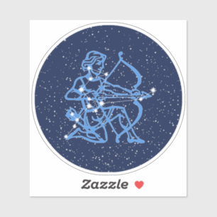 Sticker Sagittarius Constellation & Zodiac Signe avec éto