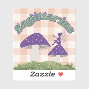 Sticker Sagittarius Cottagecore Fée esthétique Champignons