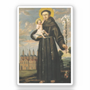 Sticker Saint Antoine de Padoue avec Jésus-enfant
