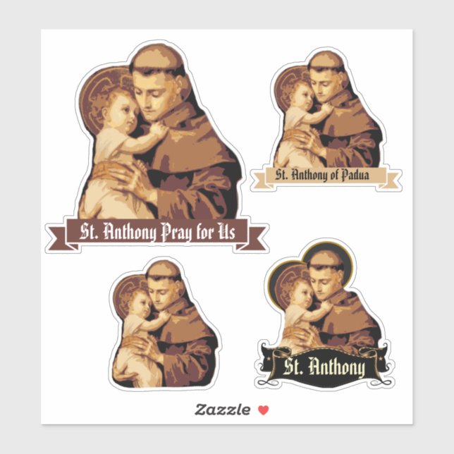 Sticker Saint Antoine de Padoue Jésus Religieux (Feuille)