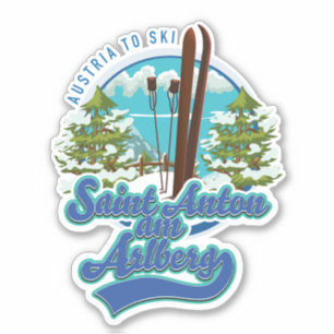 Sticker Saint Anton am Arlberg Autriche Logo de ski
