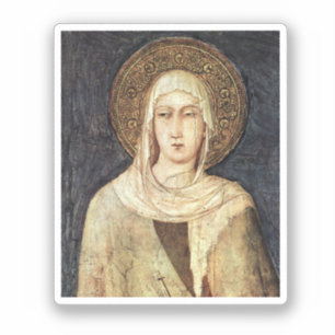 Sticker Saint Clare d'Assise par Simone Martini