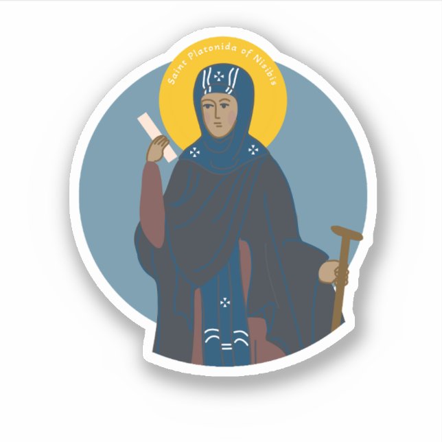 Sticker Saint Platonida de Nisibis (Devant)