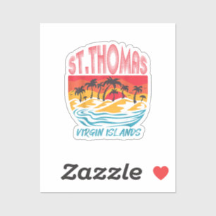 Sticker Saint Thomas Îles Vierges Plage de surf Ocean Va