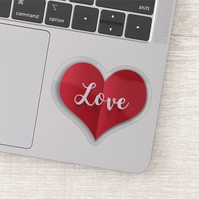 Sticker Saint Valentin Amour Coeur rouge (Détail)