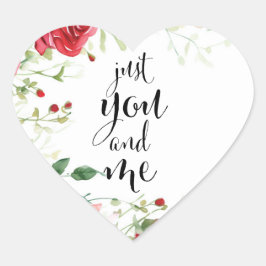 Sticker Saint-Valentin Élégant "Just You and Me" 
