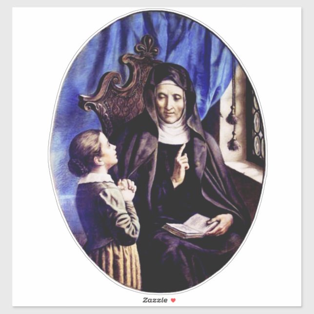 Sticker Sainte Angela Merici Vierge et fondatrice (Feuille)