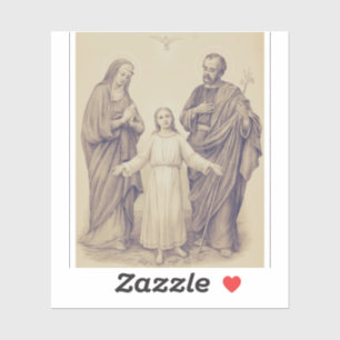 Sticker Sainte Famille Jésus, Vierge Marie et Saint Joseph