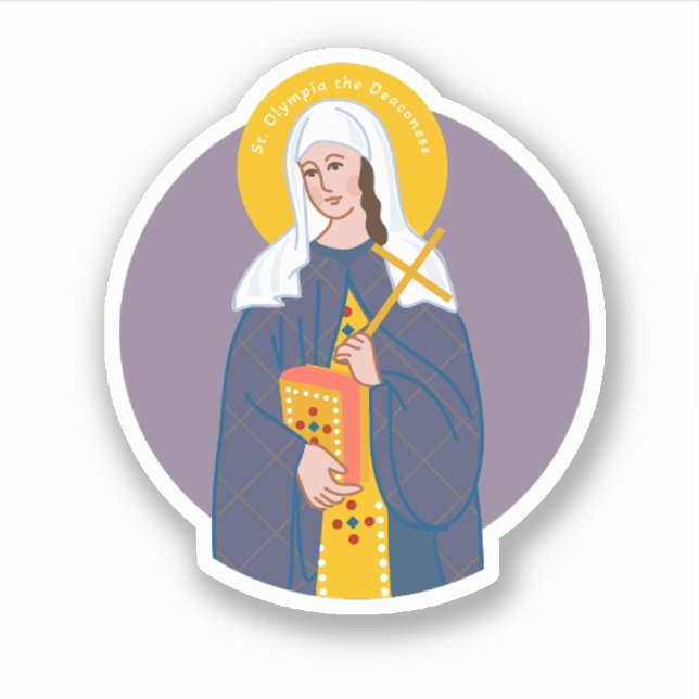 Sticker Sainte Olympia la diaconesse (Devant)