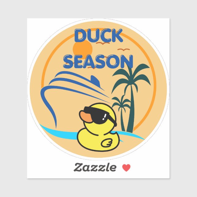 Sticker Saison du canard en caoutchouc (Feuille)