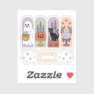 Sticker Saison Éffrayante Motif Halloween