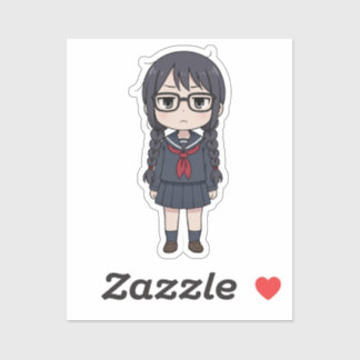 Sticker Saki Yoshida Chibi Art Manga Sombre