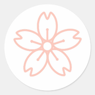 Sticker Sakura (Fleur de cerisier) rose vif