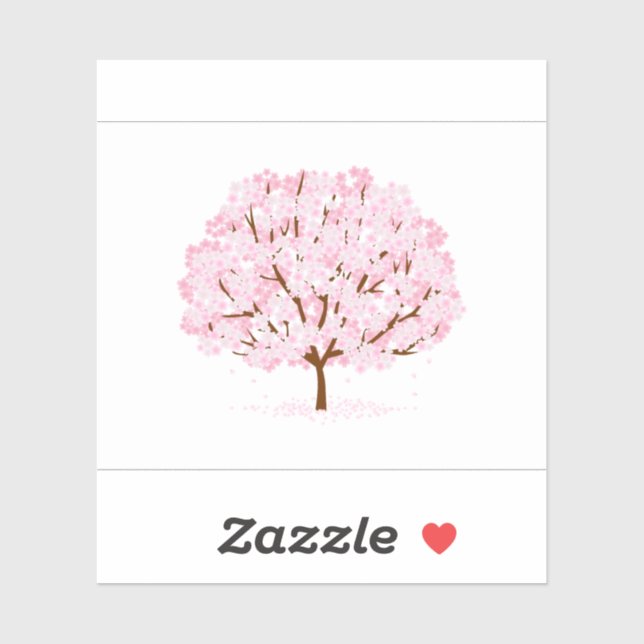 Sticker Sakura Tree en pleine floraison - Elégant design d (Feuille)