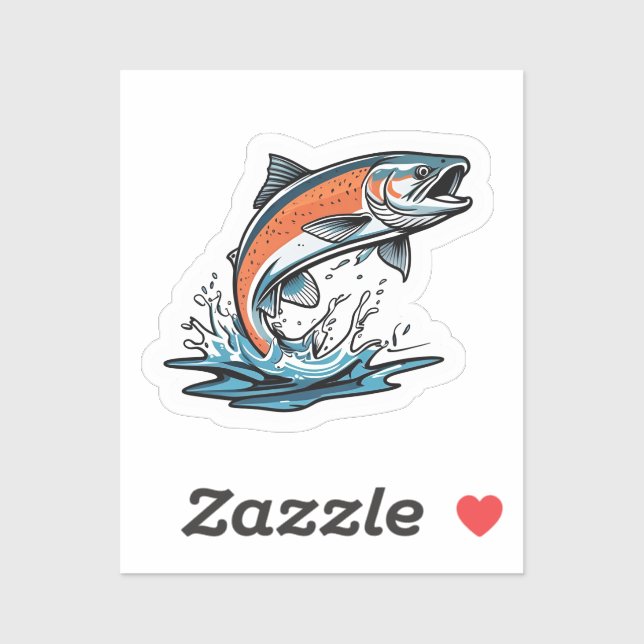 Sticker Salmon  (Feuille)