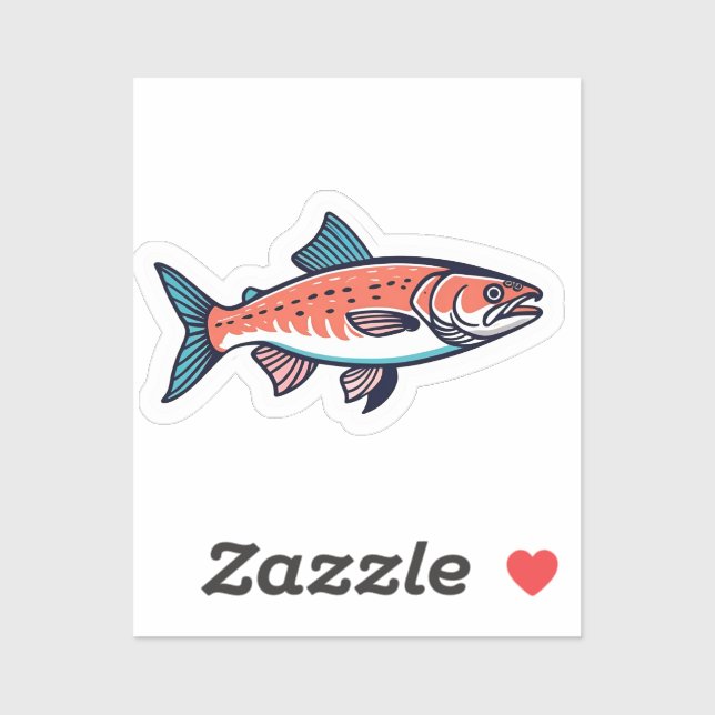 Sticker Salmon  (Feuille)