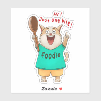 Sticker Salut ! Juste une bouchée ! Chat — La voix intérie