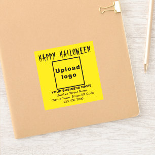 Sticker Salutation d'Halloween d'affaires sur le Carré jau