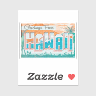 Sticker Salutations d'Hawaii