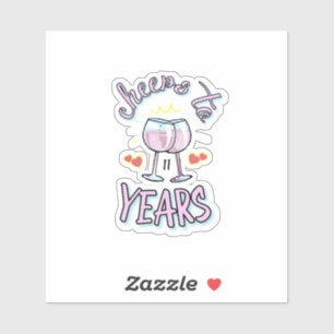 Sticker Salutations jusqu'à 11 ans mariage anniversaire ch