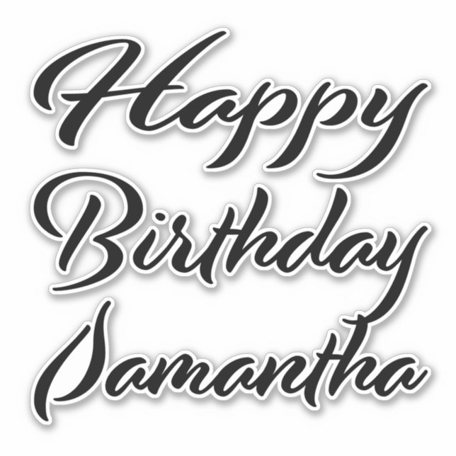 Sticker Samantha Nom Prénom Anniversaire de la Broderie no (Devant)