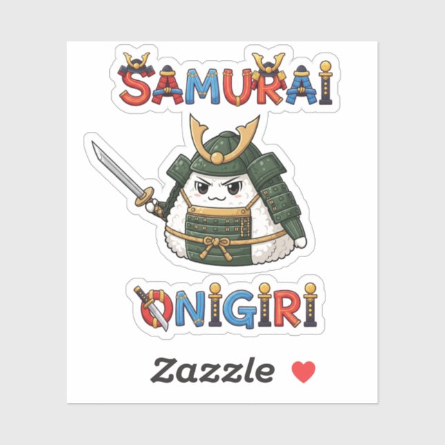 Sticker Samurai Onigiri (Feuille)