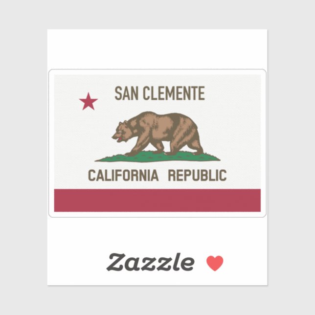 Sticker San Clemente CA (Feuille)
