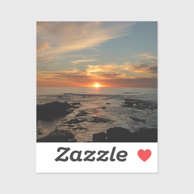 Sticker San Diego Sunset II California Seascape (Feuille)