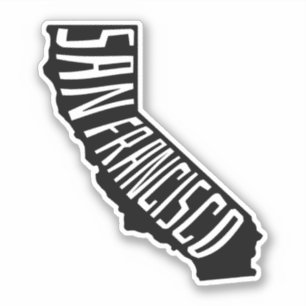Sticker San Francisco California Outline - America Travel