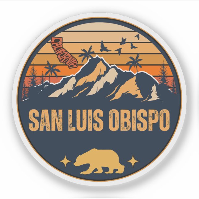 Sticker San Luis Obispo, Californie (Devant)