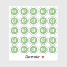 Sticker sans gluten au choix du repas