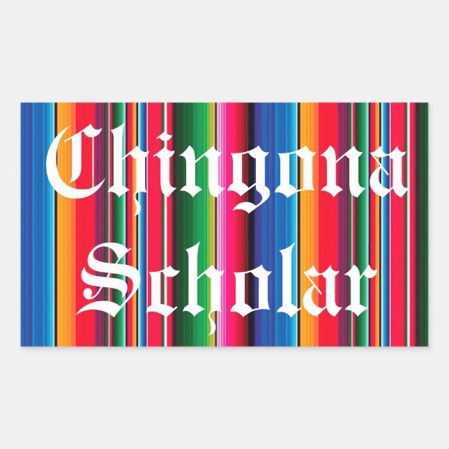 Sticker Sarape Chingona Scholar (Devant)