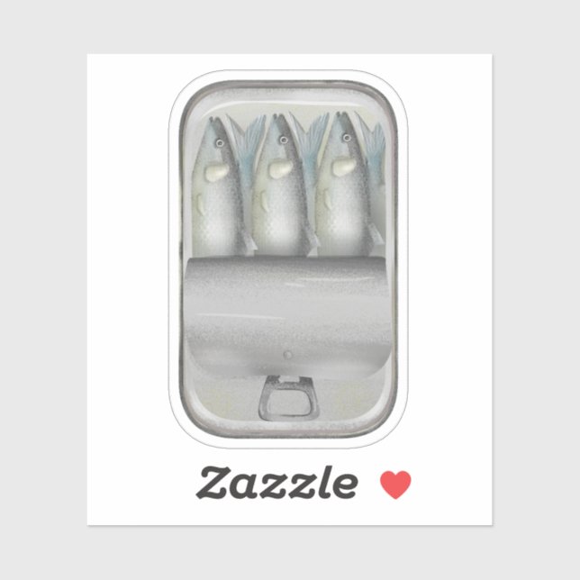 Sticker Sardines dans une boîte (Feuille)