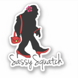Sticker Sassy Squatch, Bigfoot, Yeti, Sasquatch