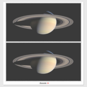 Sticker Saturne éclairée par le soleil, planète géante gaz