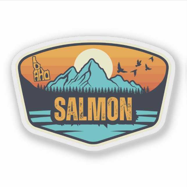 Sticker Saumon, Idaho (Devant)